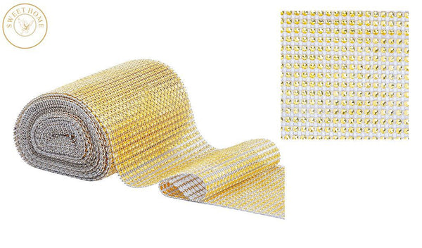 Nastro decorativo strass color oro