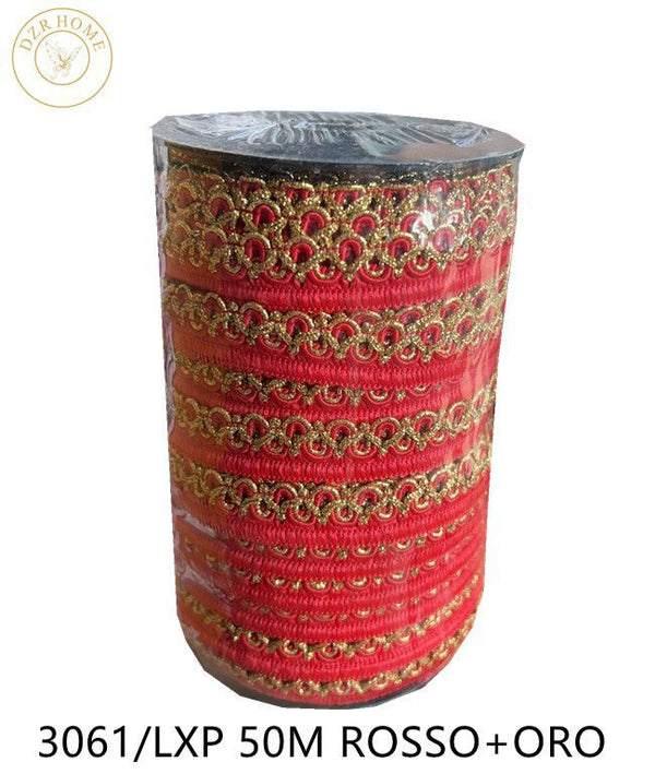 Pizzo e merletto · MERLETTO LXP 50M ROSSO+ORO