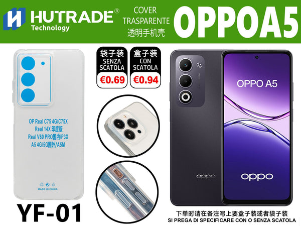 COVER TRASPARENTE OPPO A5 4G
