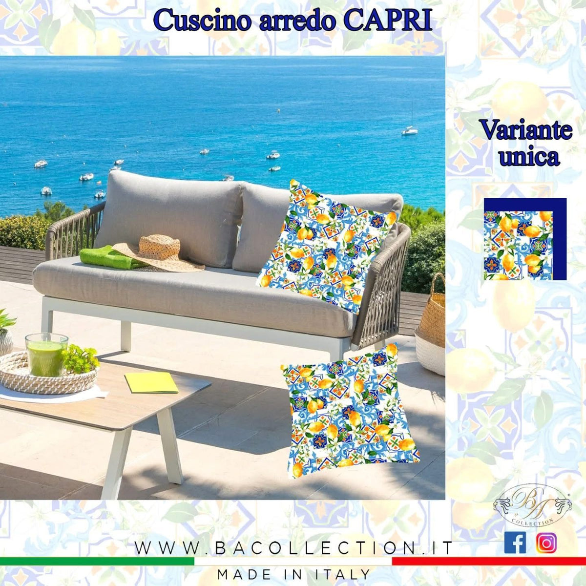 Fodera per cuscino arredo CAPRI