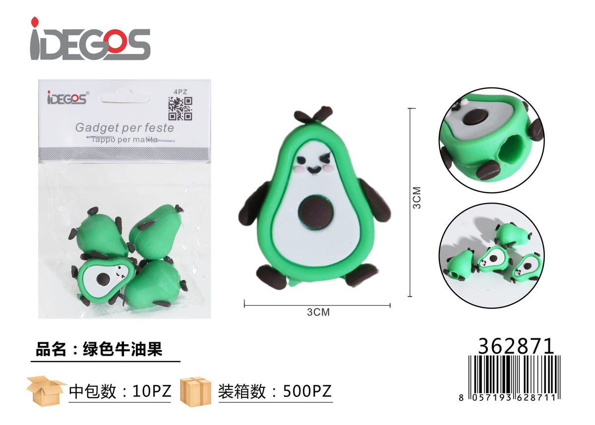 Tappo decorativo per matita Avocado verde