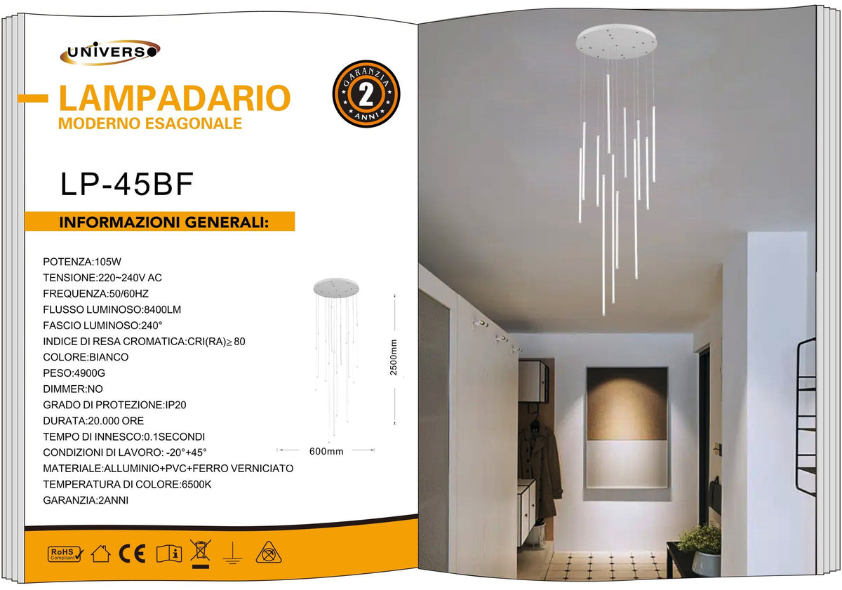 Lampadario Da Soffitto Universo – LP-45BF