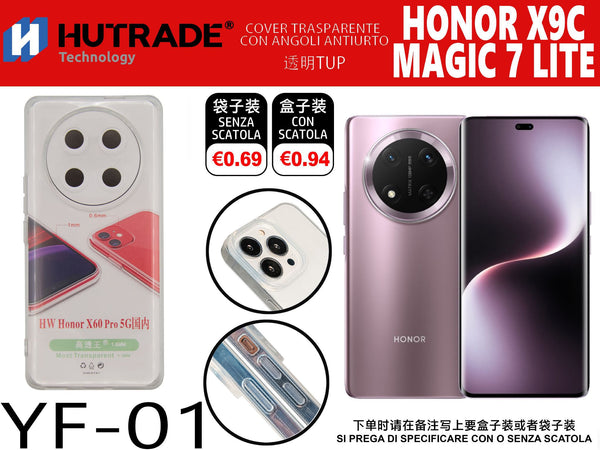 COVER TRASPARENTE HONOR X9C/MAGIC 7 LITE – YF01 011917