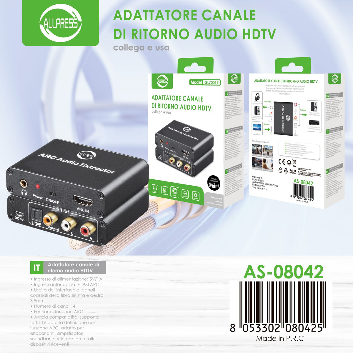 Adattatore audio GL70017