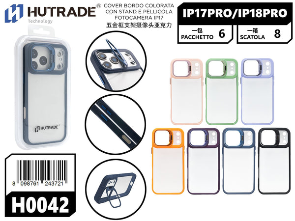 COVER BORDO COLORATA CON STAND E PELLICOLA FOTOCAMERA IP17PRO/IP18PRO – H0042 548932