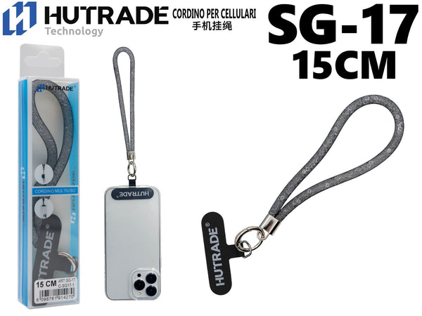 SG-17 CORDA PER CELLULARE COLORATA CON PATCH DI INSERIMENTO 15 CM