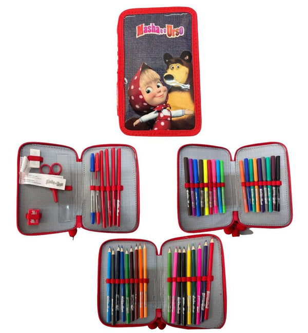 Masha e Orso, astuccio tre zip completo