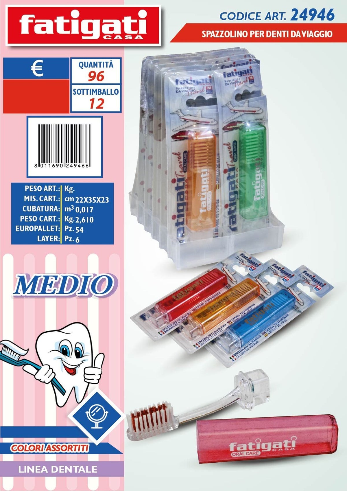 Spazzolino x denti da viaggio medio