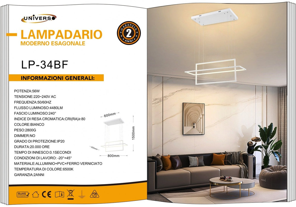 Lampadario Da Soffitto Universo – LP-34BF