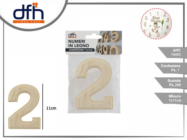 Targhetta numero di legno