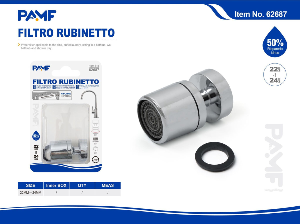 Filtri per rubinetti – art. 62687