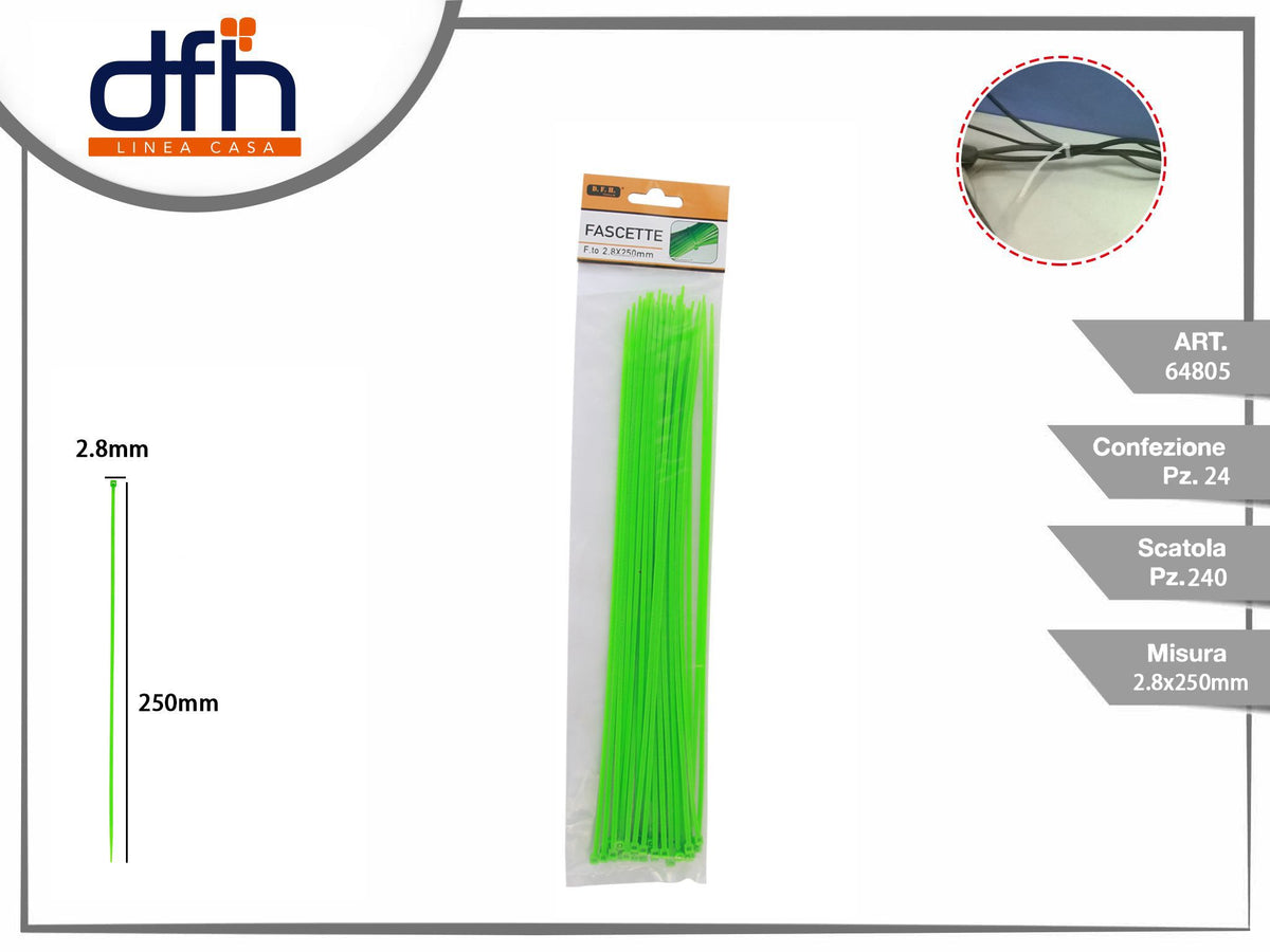 Fascette fermacavi — 2,8 × 250 mm — 40 pezzi