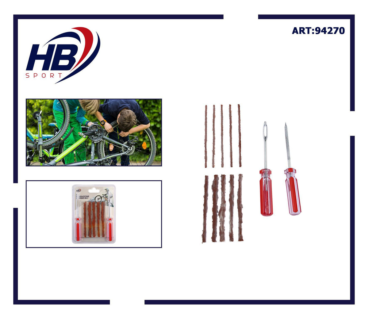 Kit riparazione gomme bici