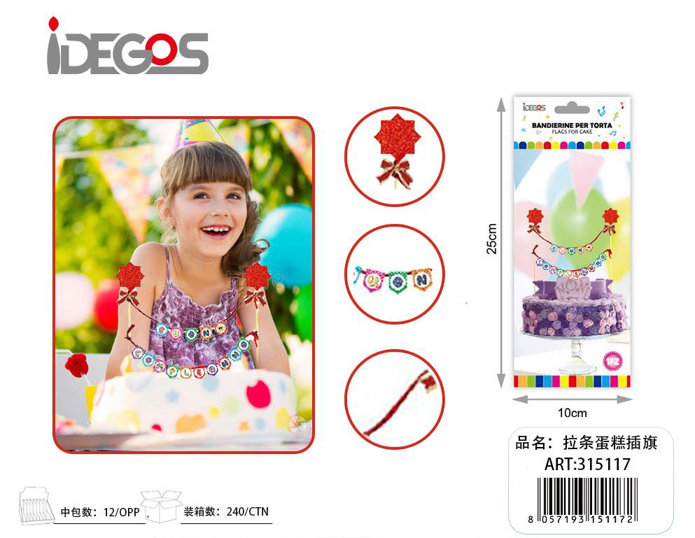 Stecchini decorativi per torte, 12 pezzi