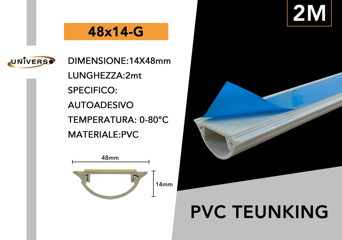 Canalina portacavi in PVC – 48X14-G