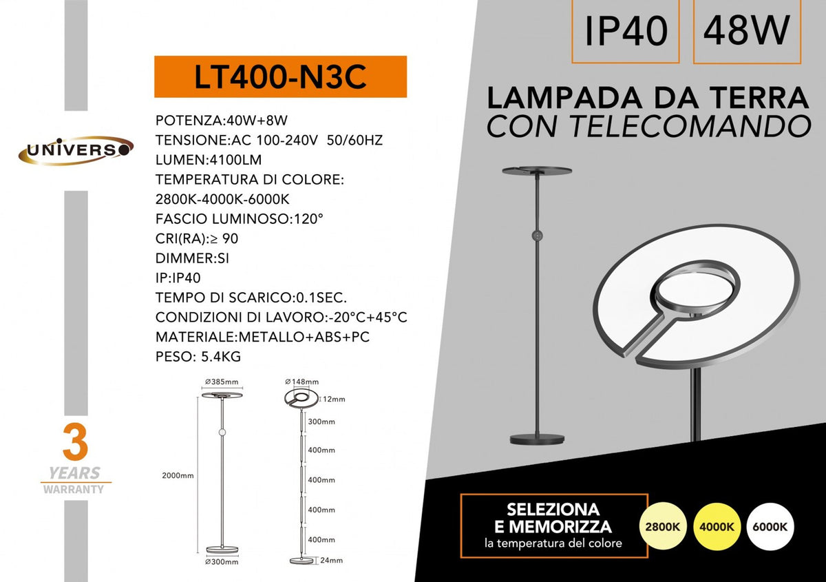 Lampada da terra – LT400-N3C
