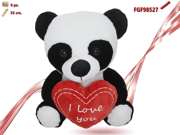 Panda peluche con cuore
