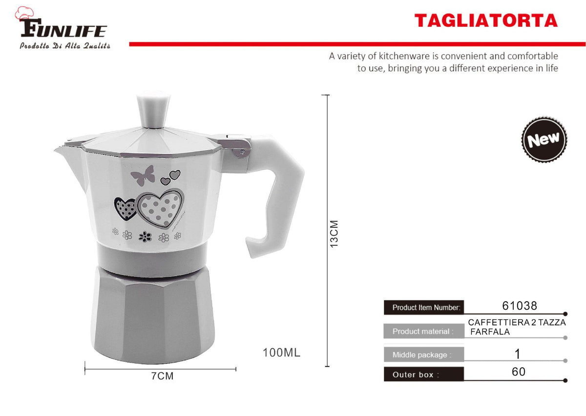 Caffettiera moka · farfalla · Art. 61038