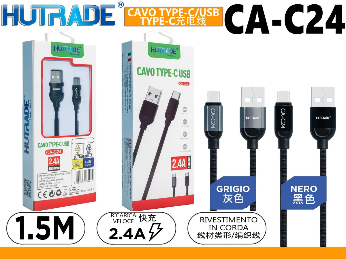 CA-C24 CAVO TYPE-C 2.4A 1.5 METRO