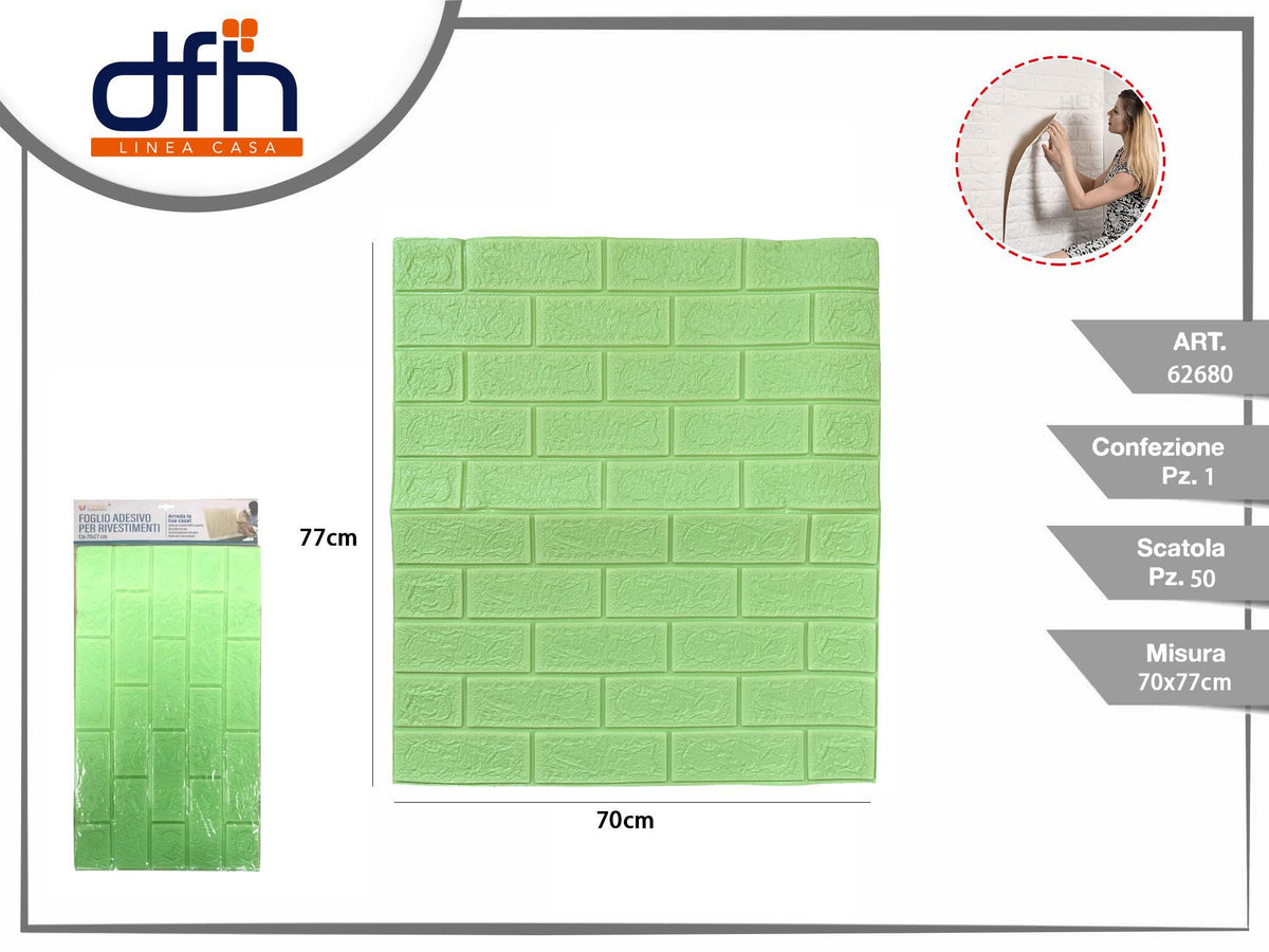 FOGLIO ADESIVO PER RIVESTIMENTI 70 × 77 cm