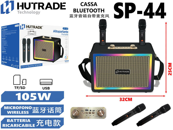 SP-44 CASSA BLUETOOTH CON MICROFONO /FM DA 15*2+5W 105W