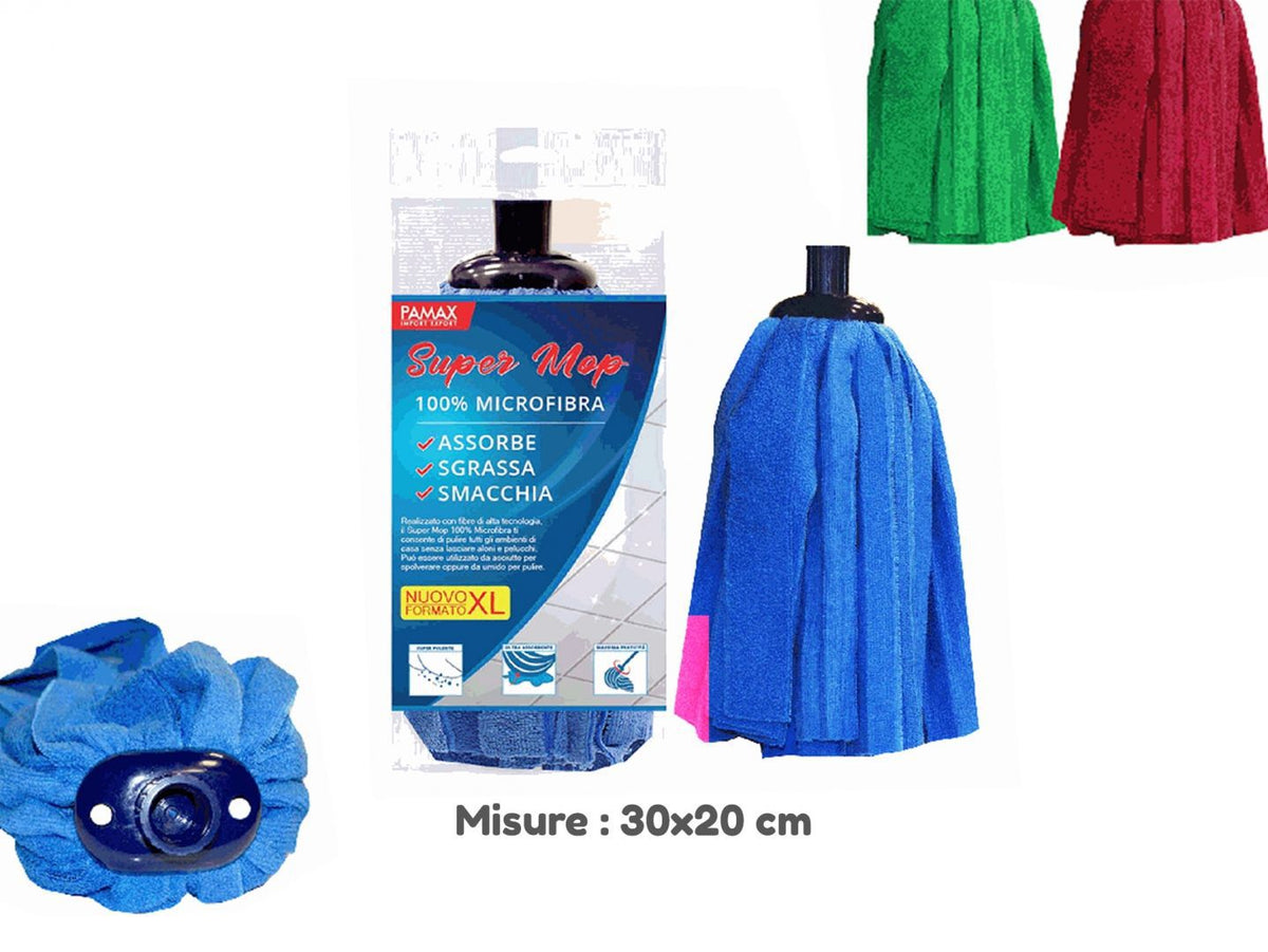 Mop microfibra 3 colori ita