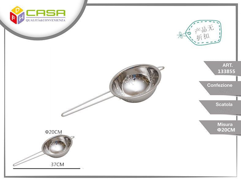 Scolapasta c/ manico med. acciaio inox