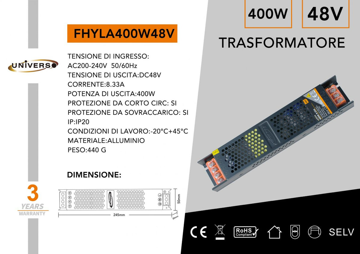 Alimentatore LED – FHYLA400W48V
