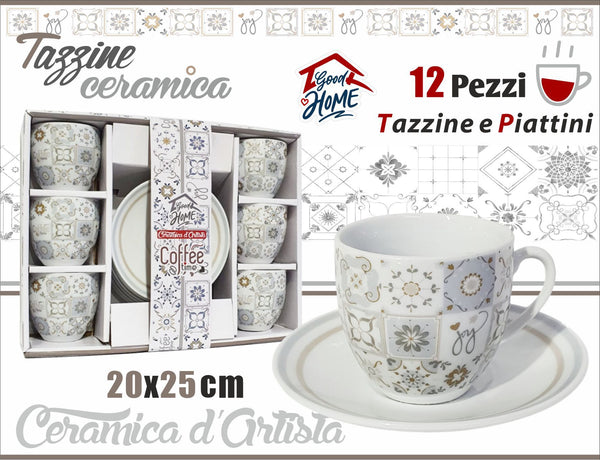6 tazzine piattino costiera
