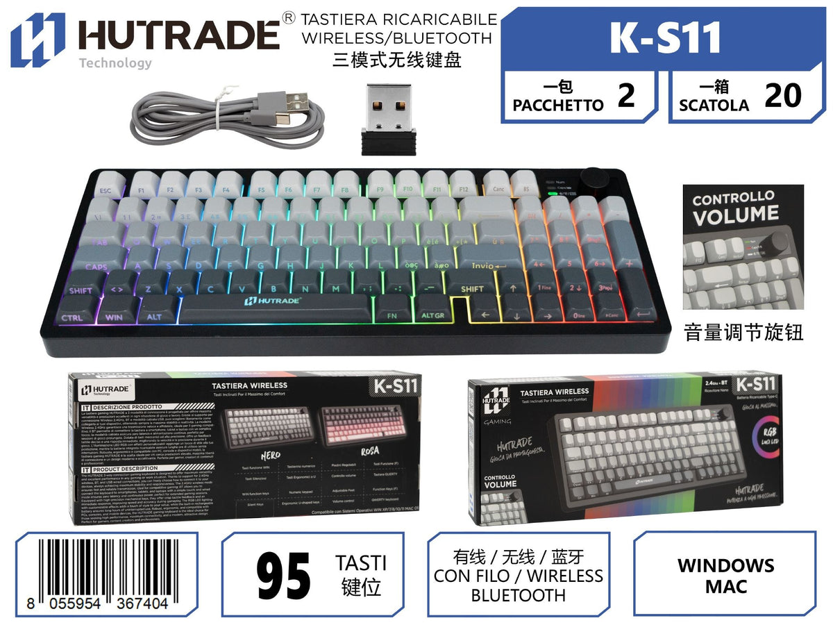 Tastiera wireless e Bluetooth K-S11