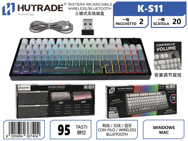 Tastiera wireless e Bluetooth K-S11