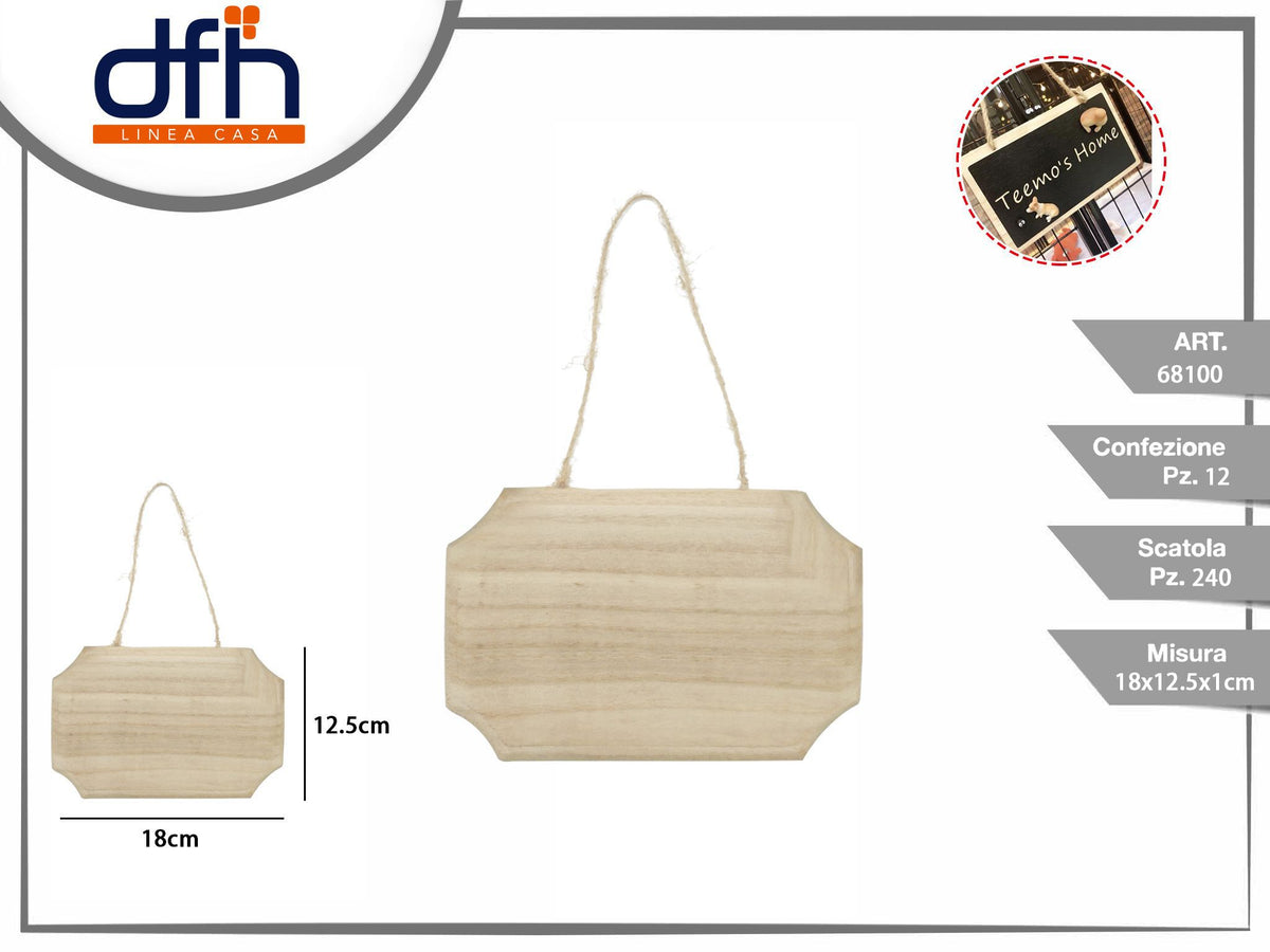 DECORAZIONE DI LEGNO 18 × 12.5 × 1.0 cm