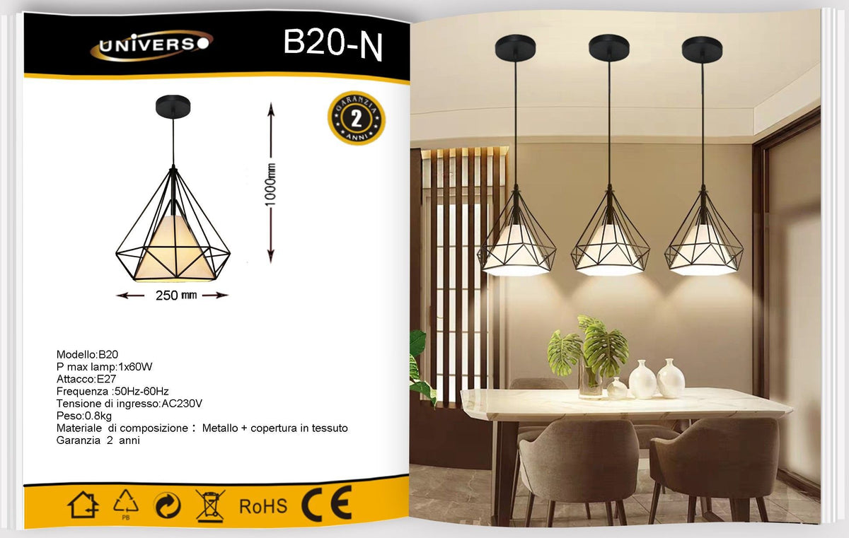 Lampadario Da Soffitto Universo – B20-N