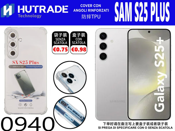 COVER TRASPARENTE BORDO ANTIURTO SAM S25 PLUS – 0940 014340