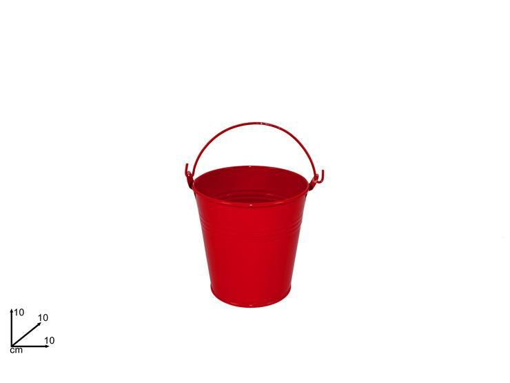 Secchio latta piccolo rosso a51381(red)
