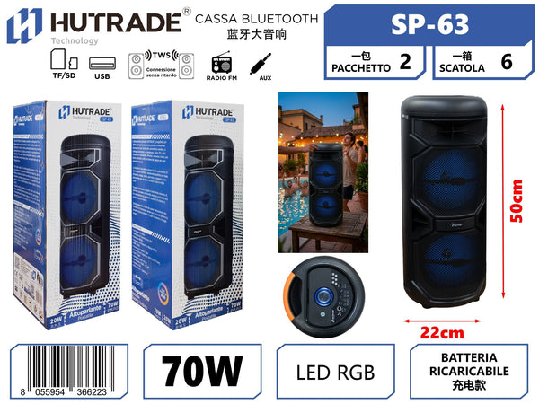 SP-63 CASSA BLUETOOTH CON FM 70W
