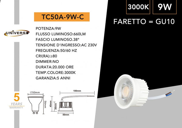 Lampadina Universo – TC50A-9W-C