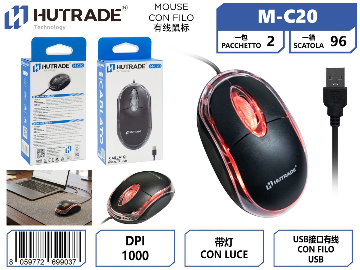 M-C20 MOUSE CON FILO