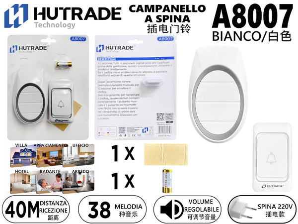 Campanello wireless a corrente, formato digitale 02