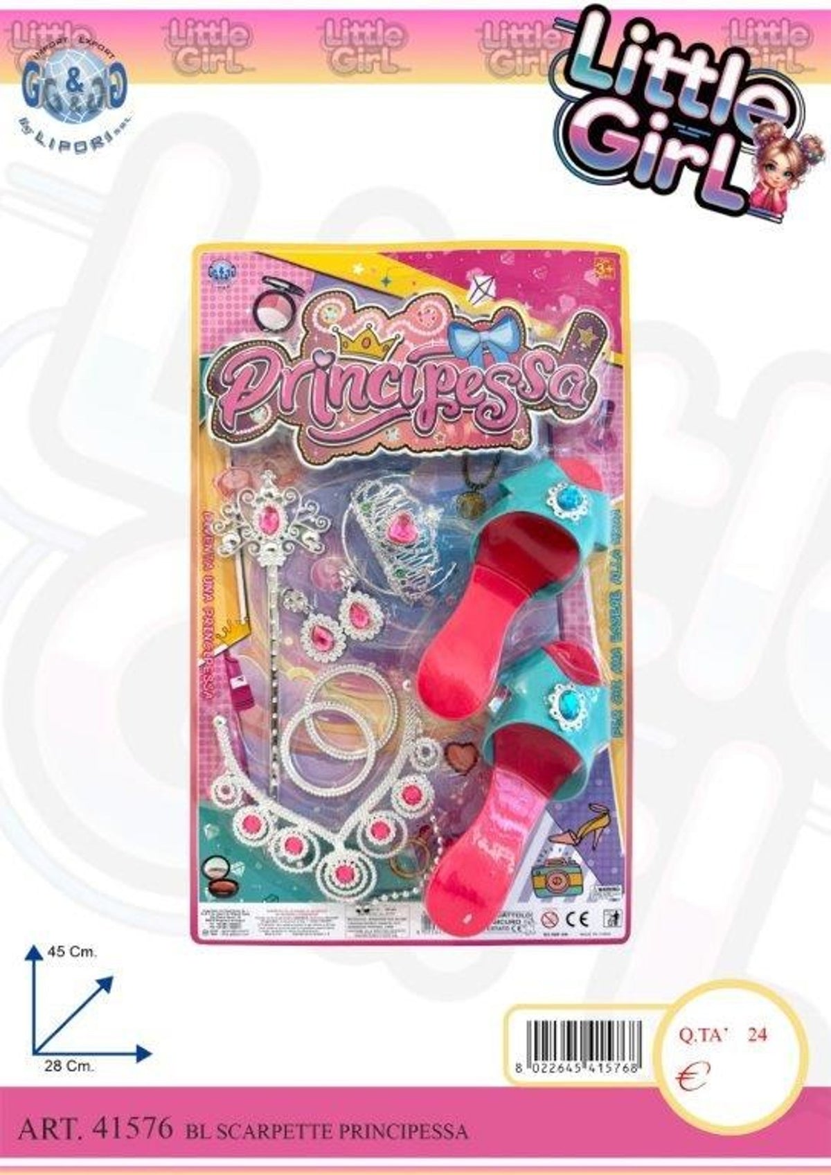Set principessa con scarpette e accessori giocattolo LIP41576