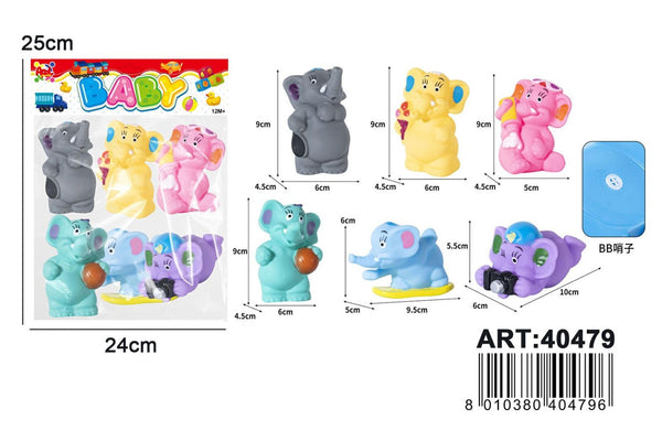 Set 6 elefanti sonori Apel Baby AP40479
