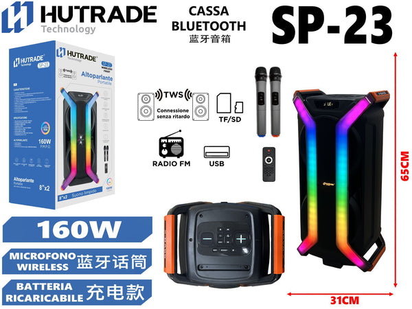 SP-23 CASSA BLUETOOTH CON MICROFONO /FM DA 160W