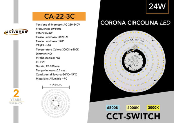 Disco LED Universo – CA-22-3C
