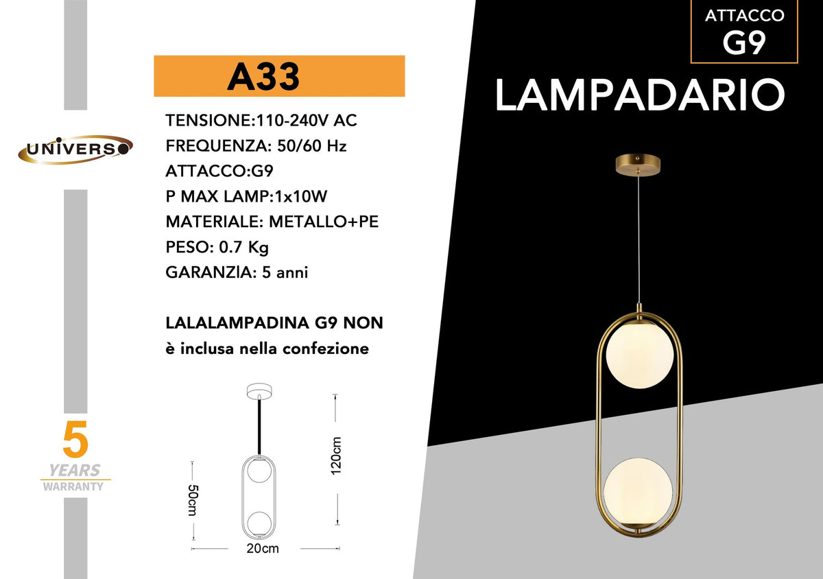 Lampadario a sospensione – A33
