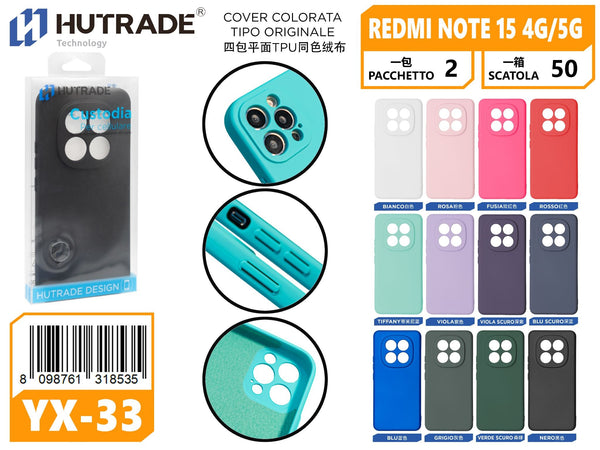 COVER COLORATA REDMI NOTE 15 4G/5G – YX33 000884