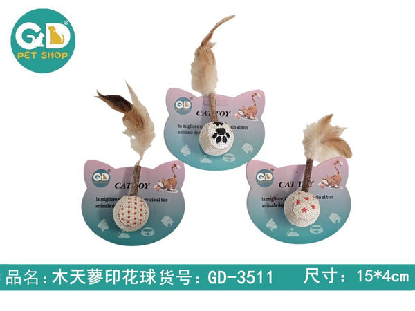 Gioco per gatti con pallina e matatabi 15 × 4 cm