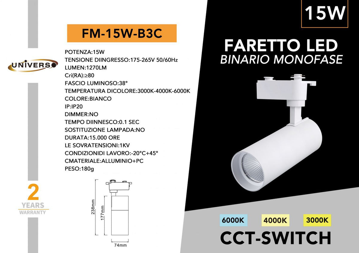 Lampada Da Pista Universo – FM-15W-B3C