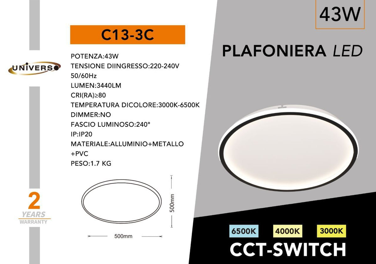Plafoniera Da Soffitto Universo – C13-3C