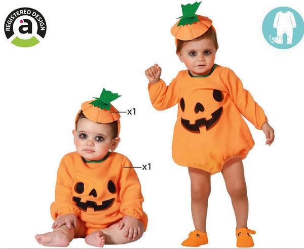 Costume da zucca con copricapo, 12–24 mesi