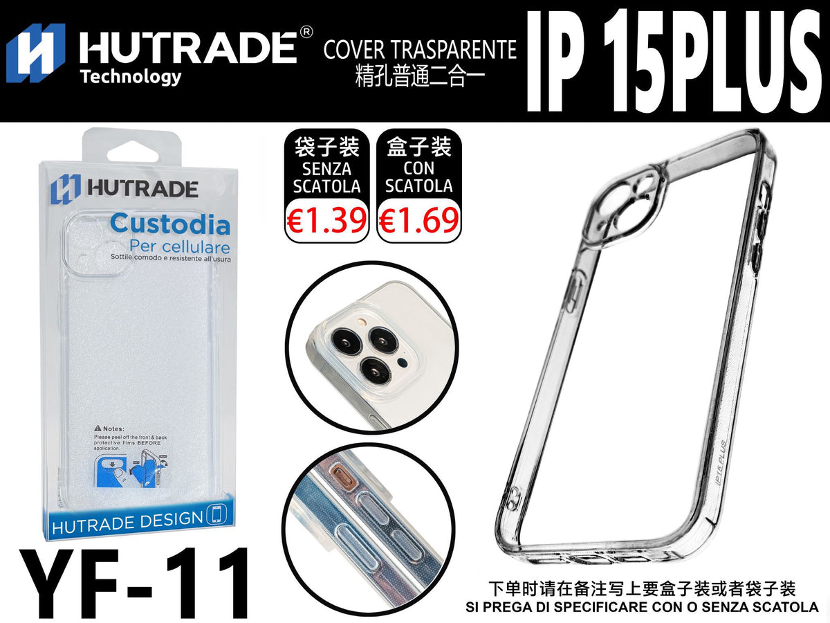 COVER TRASPARENTE TPU IP15 PLUS – YF11 666011